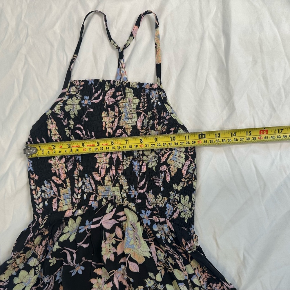 Free People Intimately Midnight Combo Floral Maxi Dress Black Pink Boho NWT XS - Picture 10 of 15